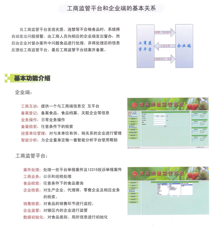 工商局食品質量監管系統